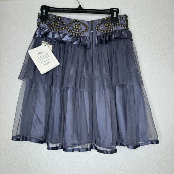 Twelve by Twelve Studded Tulle Layered Skirt M - Picture 2 of 5